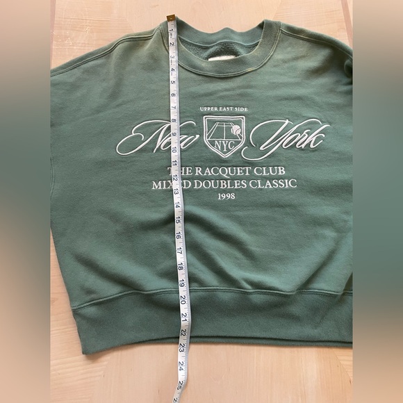 Abercrombie & Fitch Soft Green New York Sweatshirt Size Medium Soft Collection - Picture 8 of 9